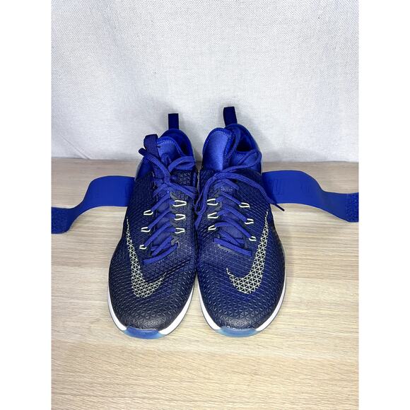 Nike Air Zoom Strong Navy Blue Green Running Strap Training Shoes - Picture 6 of 8